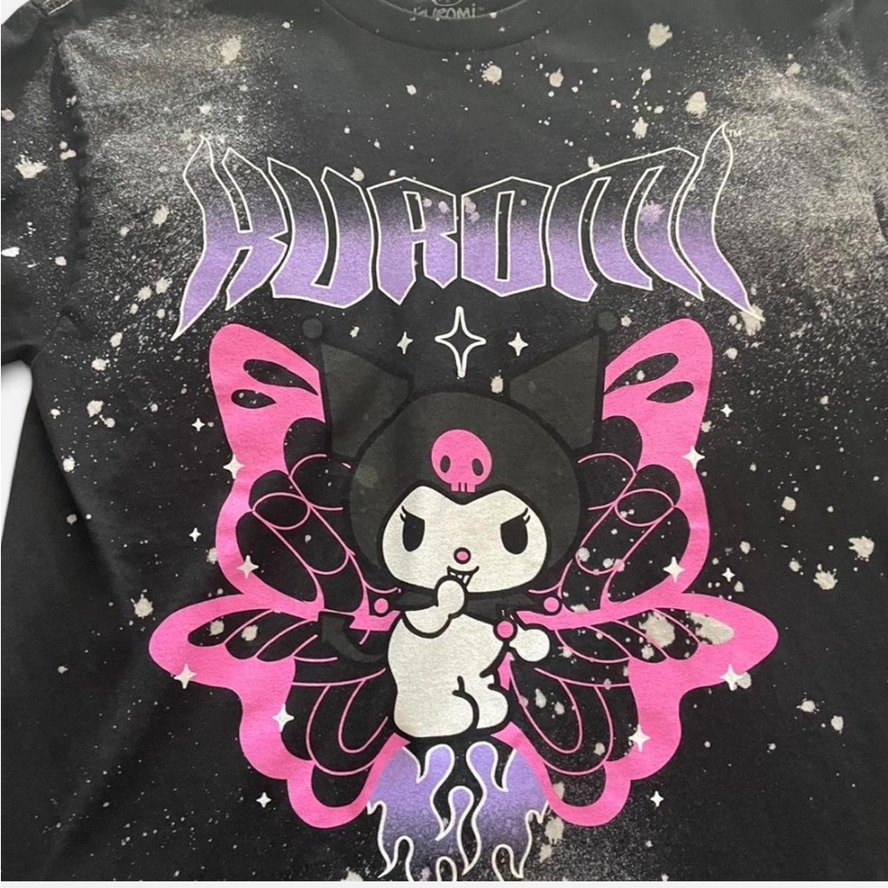 Apparel Black and Purple Kuromi Short Sleeve Tee